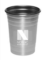 Product Description: Bring some sustainability to the moviegoingexperience and reduce our waste production with these hardworking reusable drinking cups. Each cup can hold 16oz. They measure4.75" x 3.75" and are crafted from powder-coated stainless steel, with the NNW logo printed in white on theside.</br></br>You can pickup your blanket at the screening of Smiles of a Summer Night on July 9.</br> Midsummer Cup